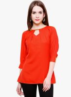 Pannkh Red Solid Top