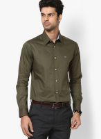 Park Avenue Green Formal Shirt (Super Slim Fit)