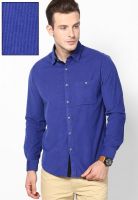 Peter England Blue Full Sleeve Casual Shirt