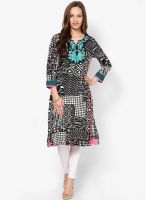 Rain & Rainbow Black Printed Kurtas