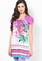 Rain & Rainbow Lavender Printed Kurta