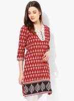 Rain & Rainbow Rust Printed Kurta