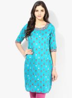 Rangmanch By Pantaloons Blue Printed Kurtas