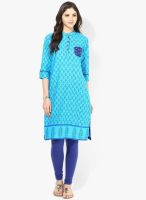 Rangmanch By Pantaloons Blue Printed Kurtas