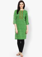 Rangmanch By Pantaloons Green Cotton Kurta