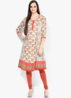 Rangmanch By Pantaloons Orange Printed Kurtas