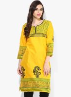 Riya Yellow Printed Kurti