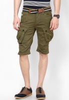 Rookies Solid Olive Shorts