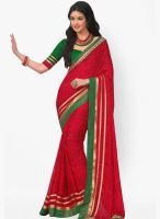 Roop Kashish Red Embroidered Saree