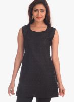 Salwar Studio Black Embroidered Kurtis