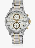 Seiko Sks447p1 Silver/White Chronograph Watch