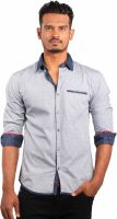 Showoff Men's Printed Casual Blue Shirt
