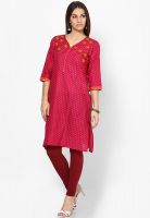 Shree Fuchsia Printed Kurta