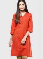 Shree Orange Printed Kurta