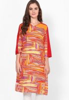 Shree Orange Printed Kurtis