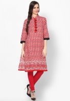 Shree Red Printed Kurtis