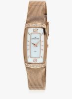 Skagen 887SRR Golden/White Analog Watch