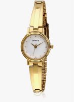 Sonata 8096YM04 Gold/White Analog Watch