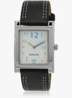 Sonata Nf7925sl04 Black/White Analog Watch