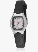 Sonata Nf8989pp03j Black/White Analog Watch