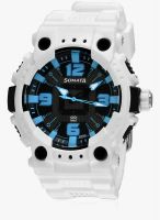 Sonata Ocean Series Ii 77014Pp02J White/Black Analog Watch