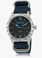 Super Dry Syg112u Blue/Black Analog Watch