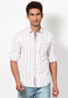 The Indian Garage Co. Solid White Casual Shirt