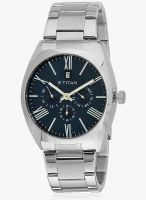 Titan 9476SM03J Silver/Blue Analog Watch