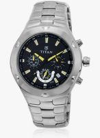 Titan Octane Ne9468sm01j Silver/Black Chronograph Watch