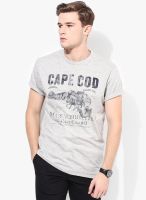 Tom Tailor Light Grey Round Neck T Shirt