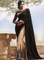 Touch Trends Black Embroidered Saree