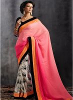 Touch Trends Peach Embellished Saree