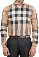 Unkonventional Men's Checkered Formal Multicolor Shirt