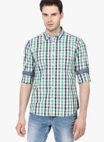 Urban Nomad Checks Green Casual Shirt