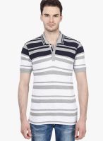 Urban Nomad Grey Striped Polo T-Shirts