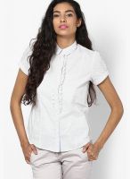 Van Heusen Off White Solid Shirt