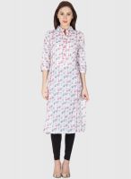 Vani White Printed Kurtis