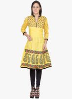 Vani Yellow Printed Kurtis