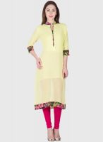 Vani Yellow Printed Kurtis