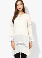 Vedic White Solid Kurtis