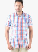 Vintage Red Check Slim Fit Casual Shirt