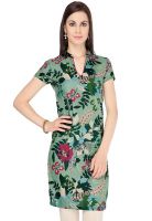 W Green Printed Kurtis