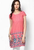 W Pink Printed Kurtis