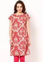 W Red Printed Kurtis