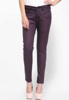 Xblues Purple Solid Chinos