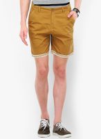 Yepme Solid Khaki Shorts