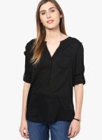 s.Oliver Black Solid Shirt