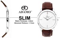 Adamo AD64BR01 Slim Analog Watch - For Men, Boys