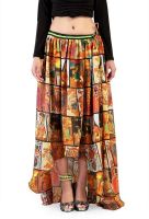 Admyrin Graphic Print Women's Wrap Around Multicolor Skirt