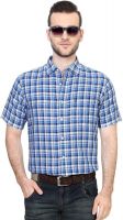 Allen Solly Men's Checkered Casual Blue Shirt